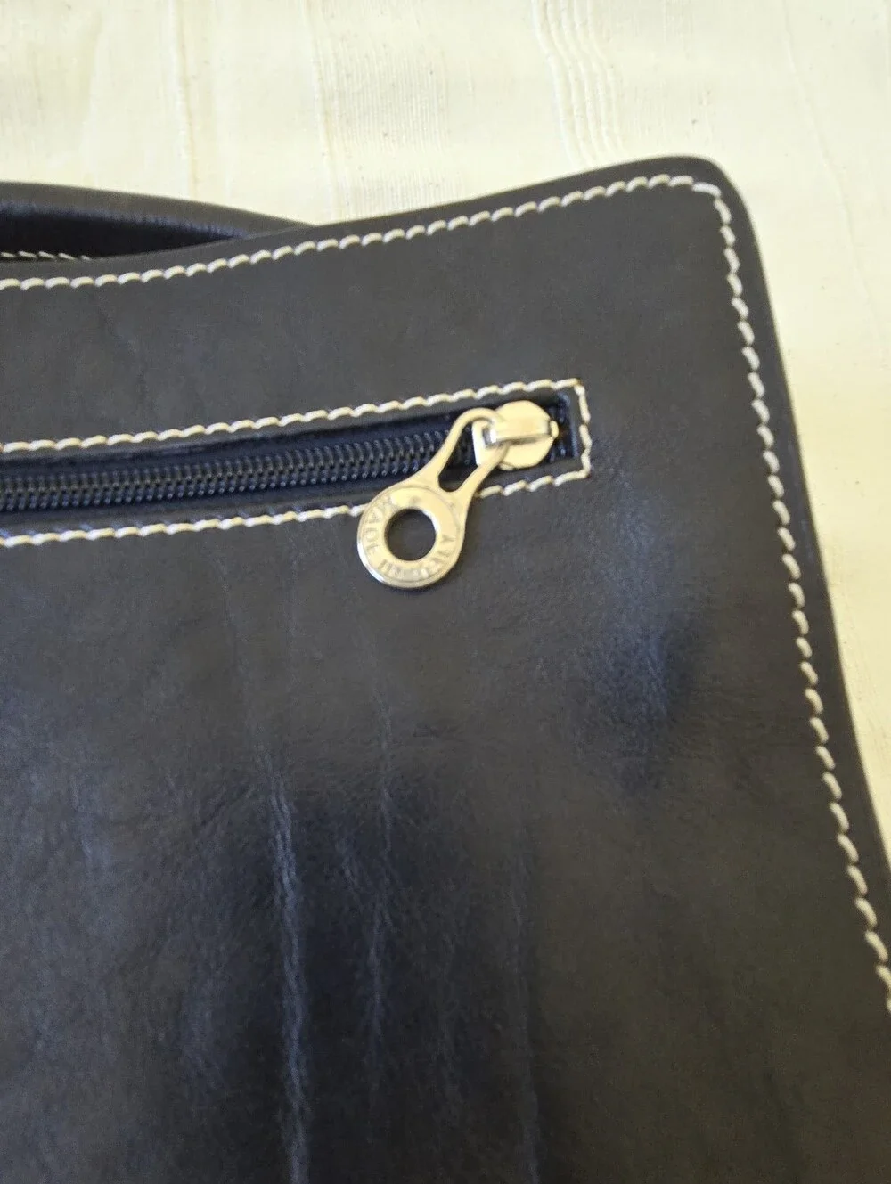 Il Giglio Black Leather Multi-compartment Crossbody Bag Structured Unisex Italy